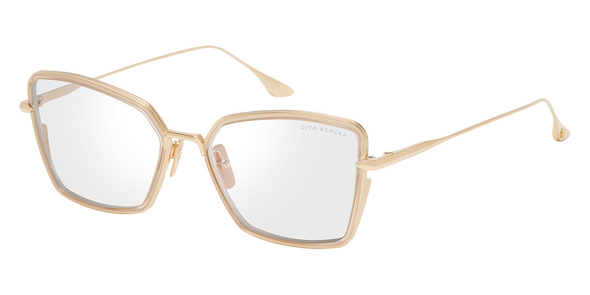Dita® BEHCKA Eyeglasses DT DTX196-A-02 55 - White Gold/Khaki Crystal