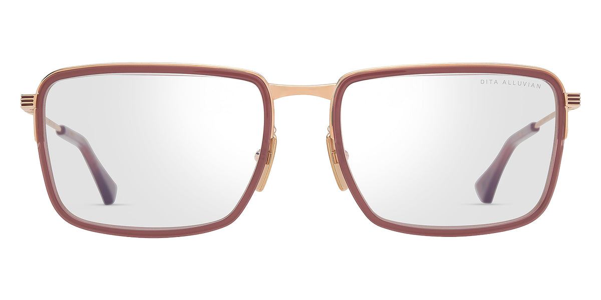 Dita® ALLUVIAN Eyeglasses DT DTX201-A-01 54 - Opaque Maroon/Rose Gold
