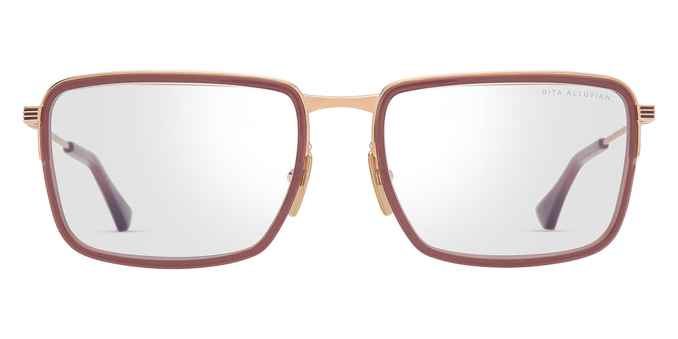 Dita® ALLUVIAN Eyeglasses DT DTX201-A-01 54 - Opaque Maroon/Rose Gold