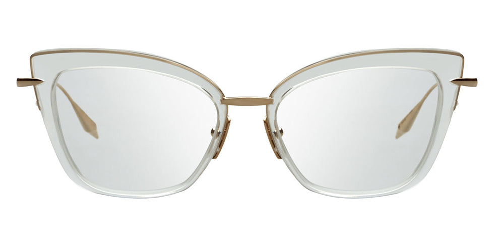 Dita® AMORLY Eyeglasses DT DTX408-A-02 52 - Crystal Clear/White Gold