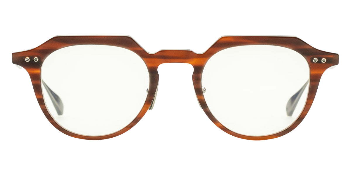 Dita® OKU Eyeglasses DT DTX419-A-02 49 - Chestnut Swirl/Antique Silver