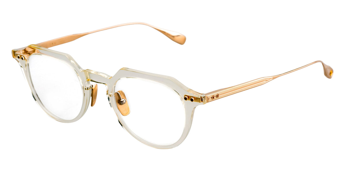 Dita® OKU Eyeglasses DT DTX419-A-03 49 - Vintage Clear/White Gold