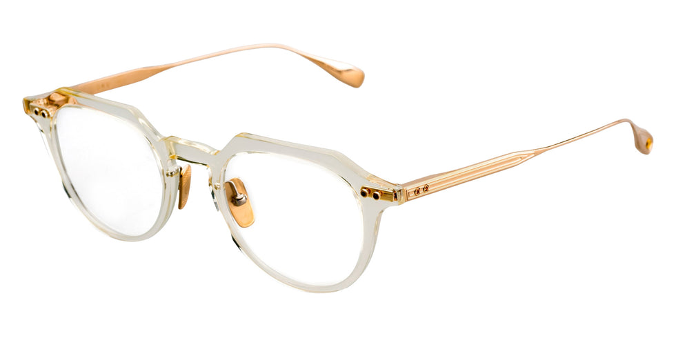 Dita® OKU Eyeglasses DT DTX419-A-03 49 - Vintage Clear/White Gold