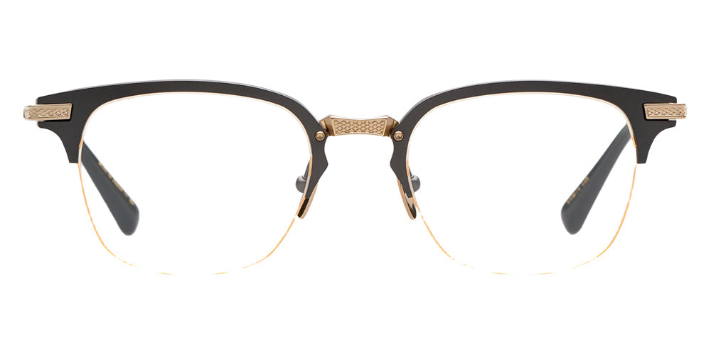 Dita® UNION-TWO Eyeglasses DT DTX424-A-01 51 - Black Iron/White Gold