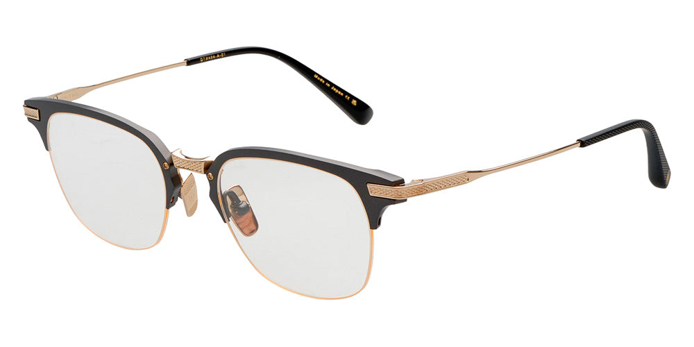 Dita® UNION-TWO Eyeglasses DT DTX424-A-01 51 - Black Iron/White Gold