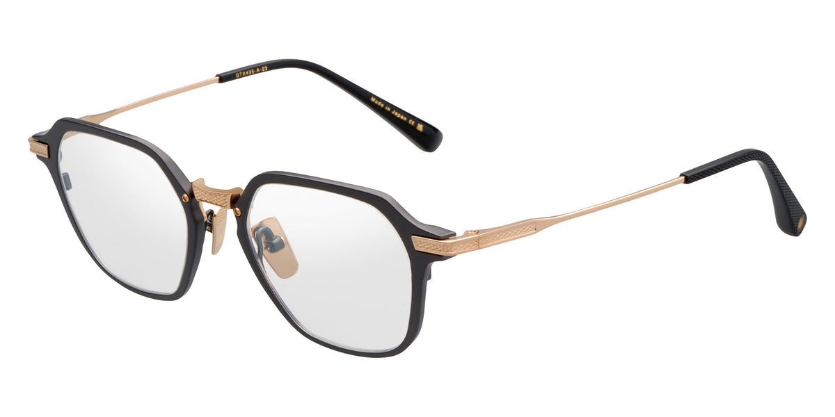 Dita® UNION-THREE Eyeglasses DT DTX425-A-03 50 - Black Iron/Antique White Gold