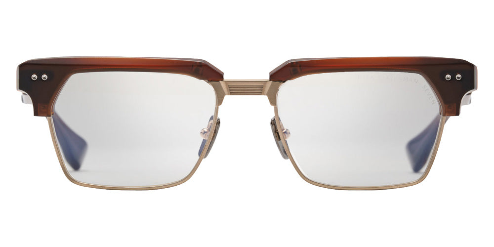 Dita® STATESMAN-SEVEN Eyeglasses DT DTX443-A-02 55 - Matte Root Beer/Antique White Gold