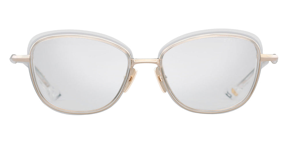 Dita® LITAVU Eyeglasses DT DTX444-A-02 54 - White Gold/Crystal Clear