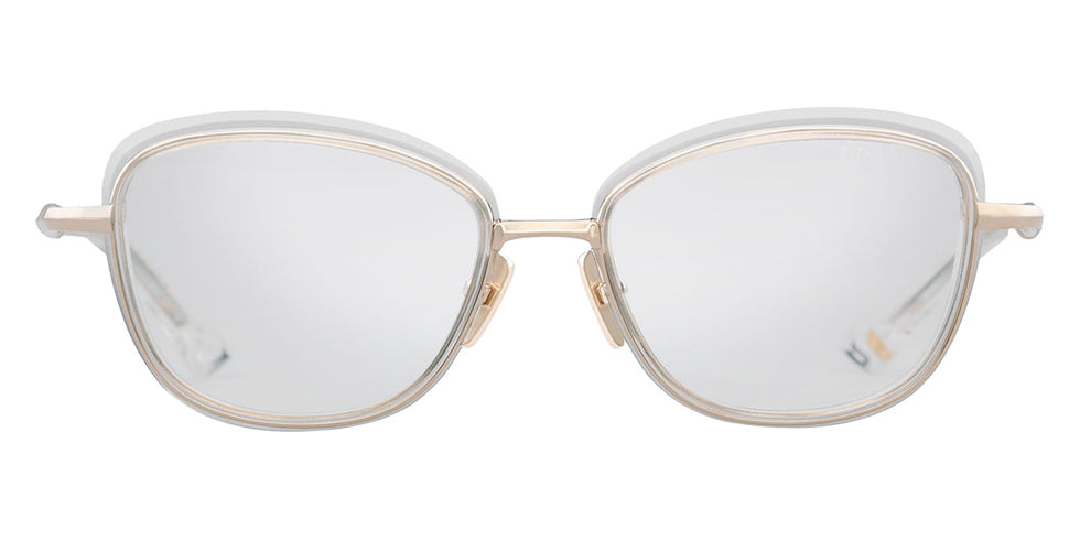 Dita® LITAVU Eyeglasses DT DTX444-A-02 54 - White Gold/Crystal Clear