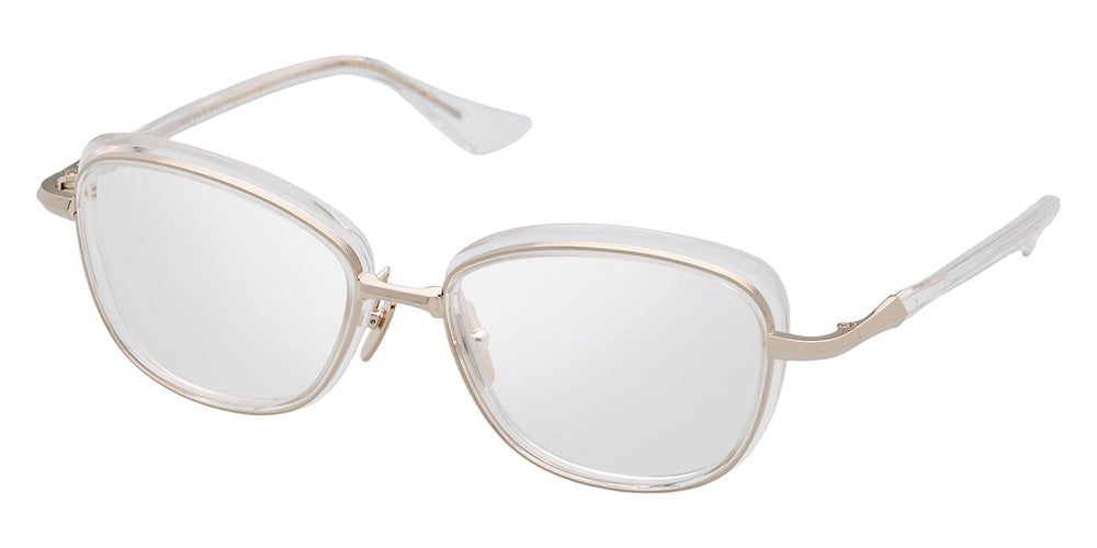 Dita® LITAVU Eyeglasses DT DTX444-A-02 54 - White Gold/Crystal Clear