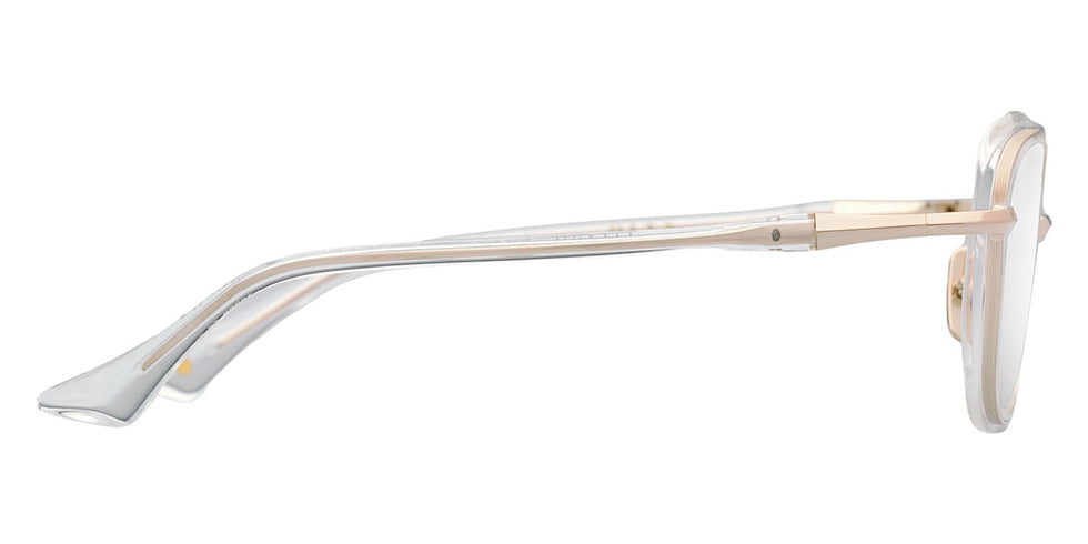 Dita® LITAVU Eyeglasses DT DTX444-A-02 54 - White Gold/Crystal Clear