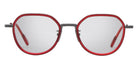 Dita® AVIATIA-FOUR Eyeglasses DT DTX453-A-03 49 - Ruby Crystal/Antique Dark Gun