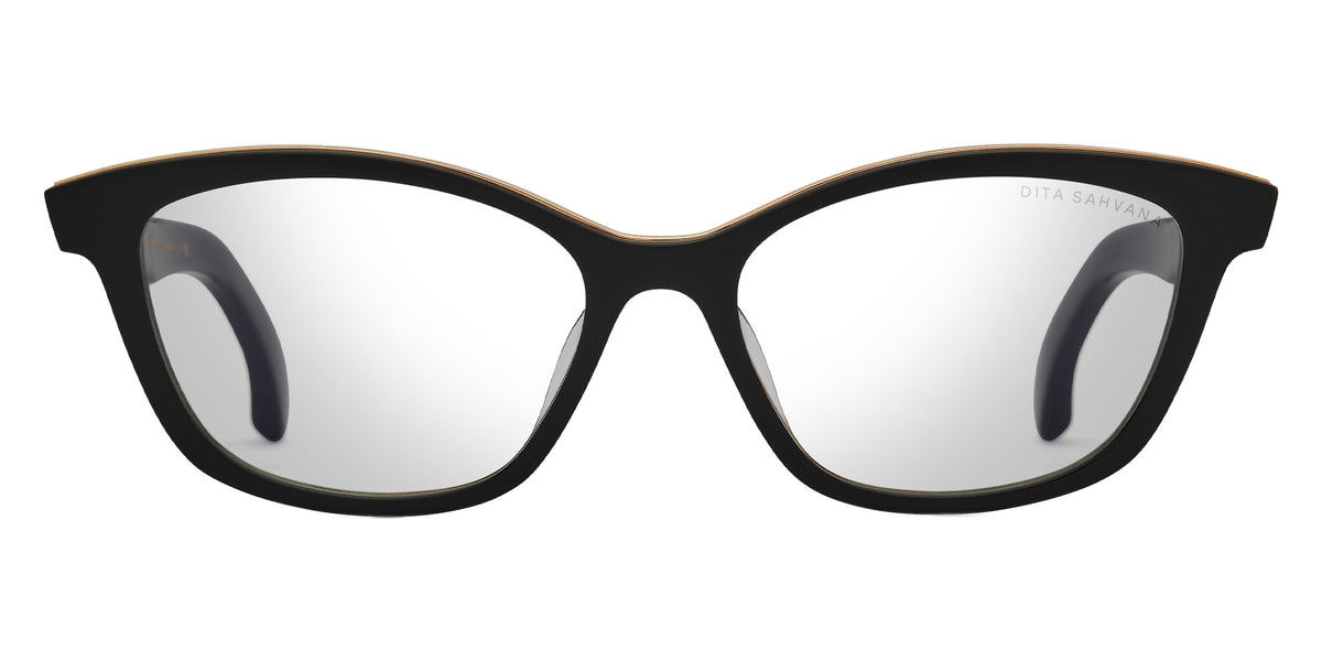 Dita® SAHVANA Eyeglasses DT DTX481-A-01 52 - Black Glass/White Gold