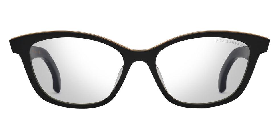 Dita® SAHVANA Eyeglasses DT DTX481-A-01 52 - Black Glass/White Gold