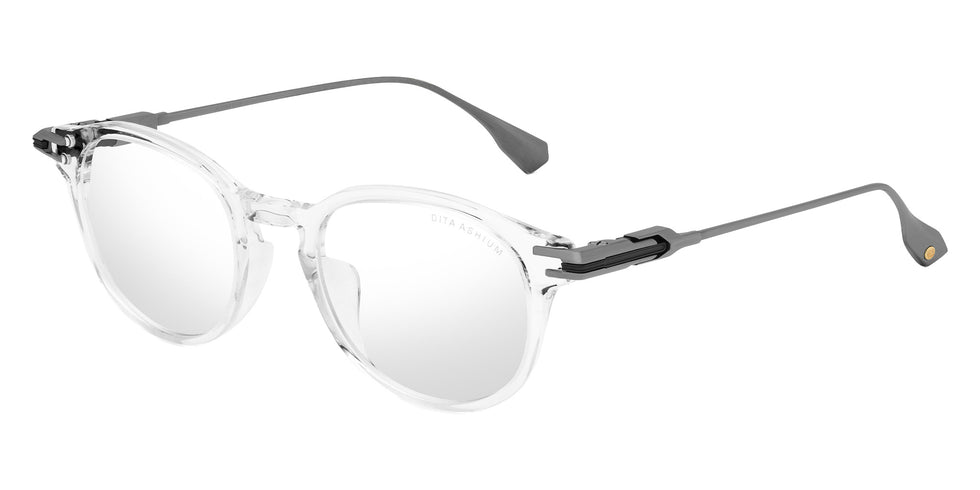 Dita® ASHIUM Eyeglasses DT DTX485-A-03 47 - Crystal Clear/Antique Silver/Black Iron