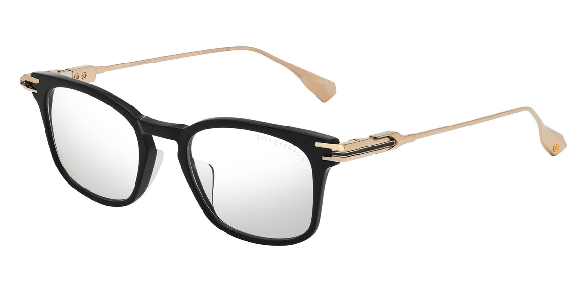 Dita® EYCARUS Eyeglasses DT DTX486-A-01 47 - Black/White Gold/Shiny Silver