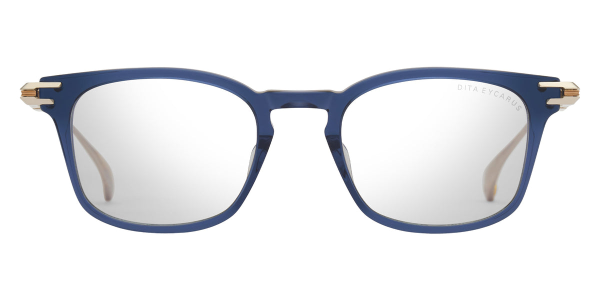 Dita® EYCARUS Eyeglasses DT DTX486-A-03 47 - Future Dusk Blue/Shiny Silver/White Gold