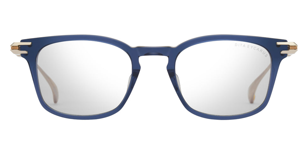 Dita® EYCARUS Eyeglasses DT DTX486-A-03 47 - Future Dusk Blue/Shiny Silver/White Gold