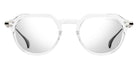 Dita® OKULUS Eyeglasses DT DTX487-A-03 49 - Crystal Clear/Shiny Silver/Black Iron