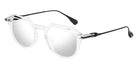 Dita® OKULUS Eyeglasses DT DTX487-A-03 49 - Crystal Clear/Shiny Silver/Black Iron
