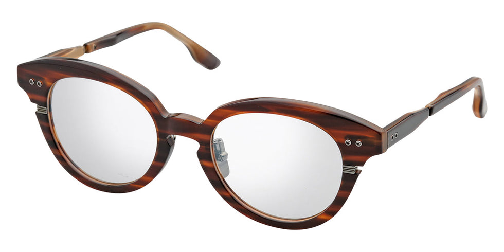 Dita® LINEUS-TWO Eyeglasses DT DTX730-A-04 51 - Chestnut Swirl/Antique Dark Gun