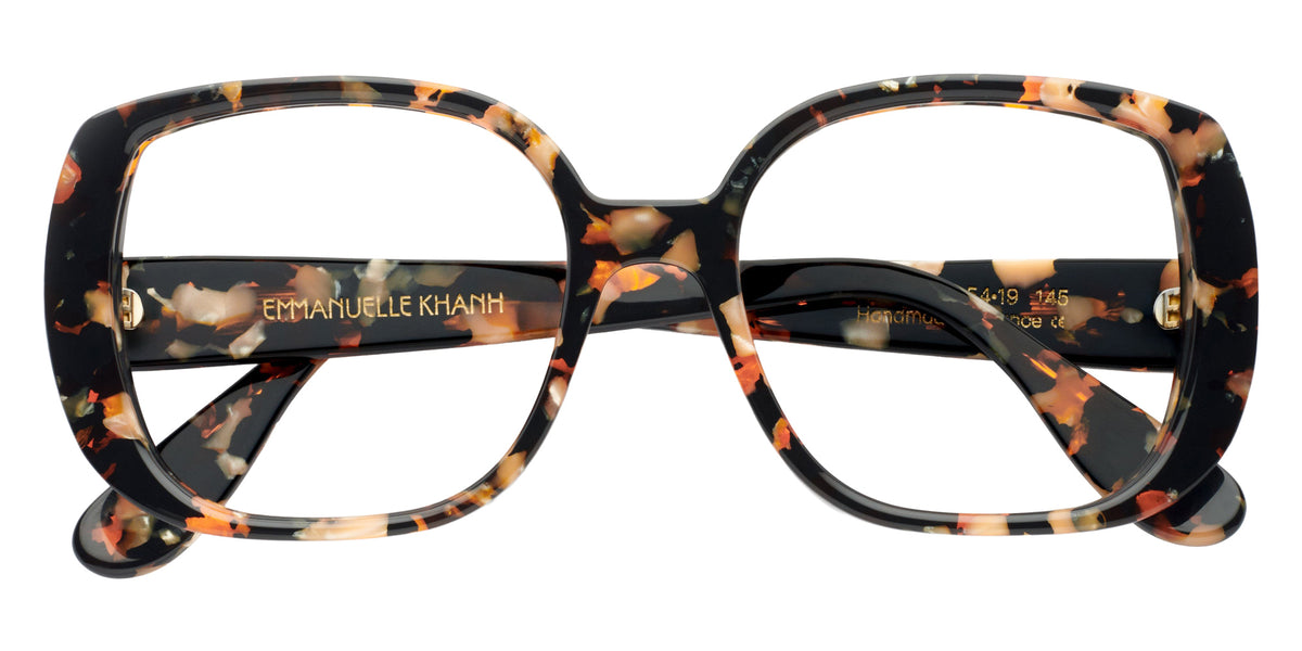Emmanuelle Khanh® ALTA Eyeglasses EK ALTA-55 52 - Noir Eclat Orange Nacre