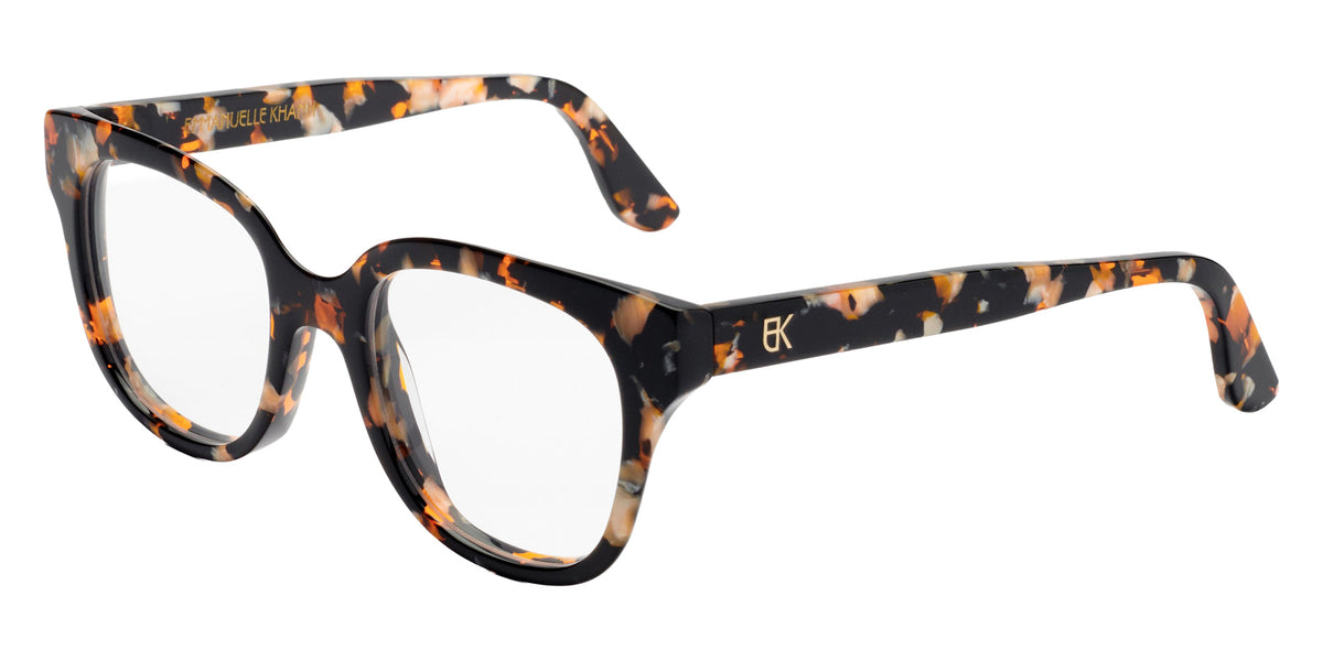 Emmanuelle Khanh® APRIL Eyeglasses EK APRIL-55 49 - Noir Eclat Orange Nacre