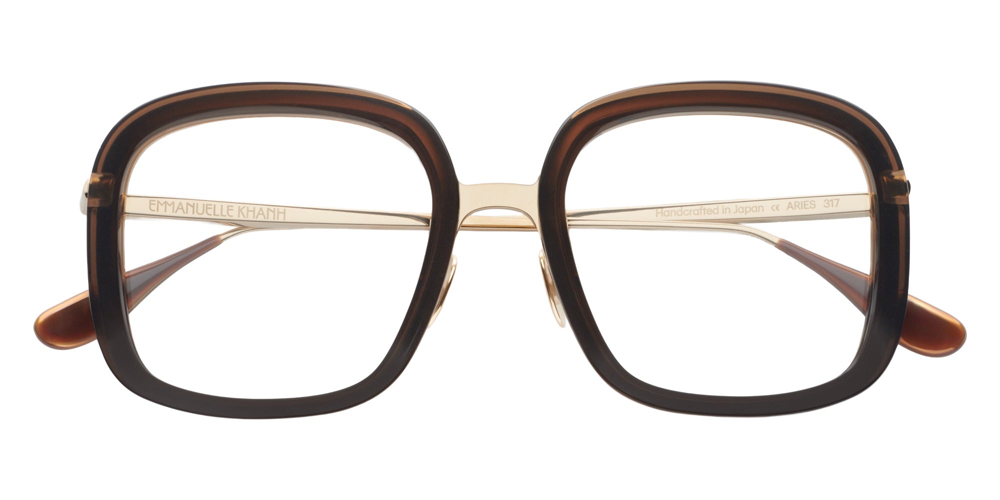 Emmanuelle Khanh® ARIES Eyeglasses EK ARIES-317 48 - Brun Cristal