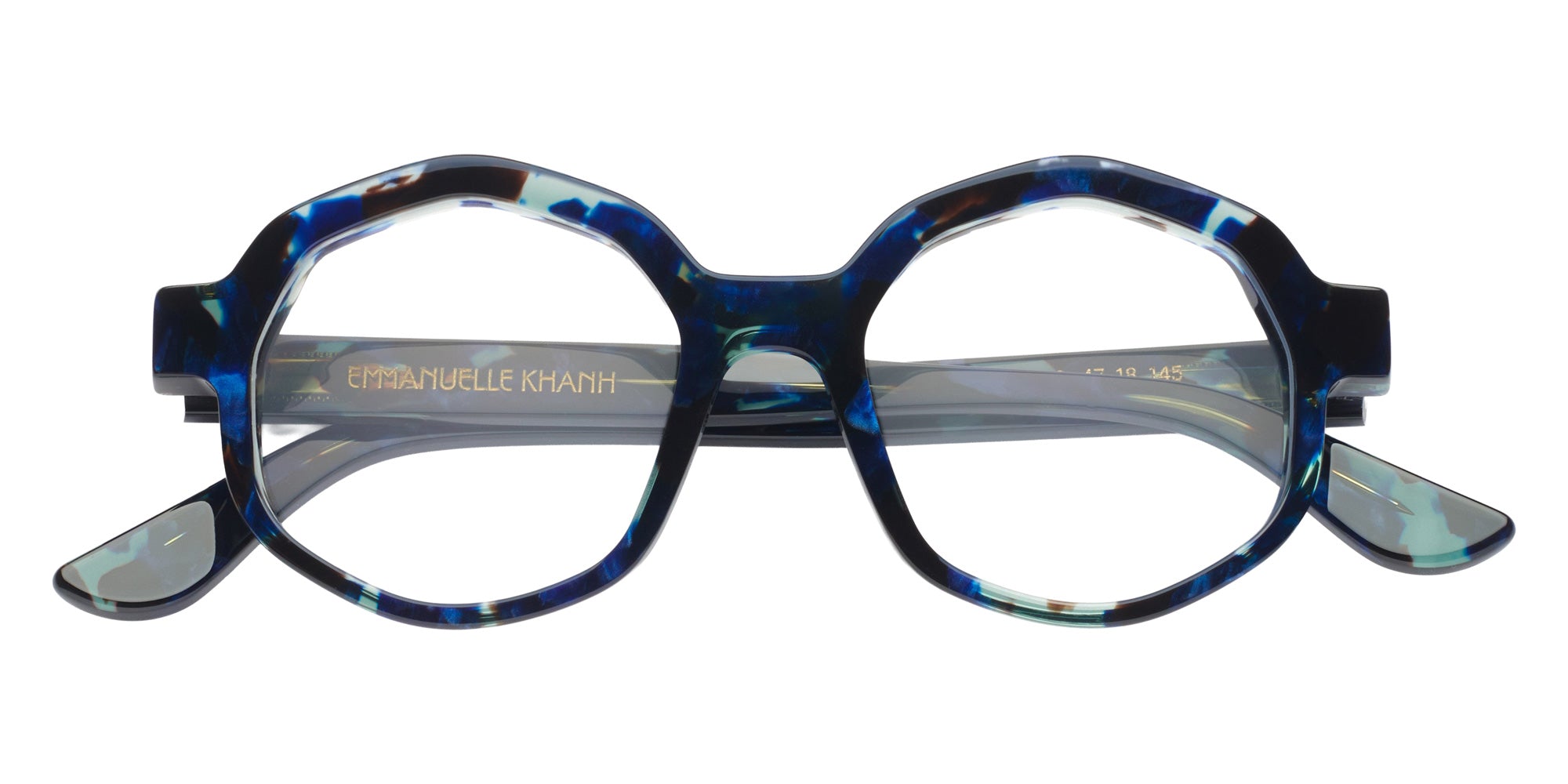 Emmanuelle Khanh® CEREMONY Eyeglasses EK CEREMONY-432 47 - Eclat Bleu Nacre Bio