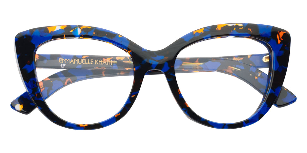Emmanuelle Khanh® DOMO Eyeglasses EK DOMO-91 54 - Bleu Mouchete