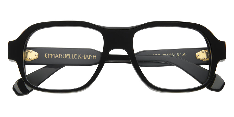 Emmanuelle Khanh® MARS Eyeglasses EK MARS-169O 56 - Noir Cristal Bio - Or