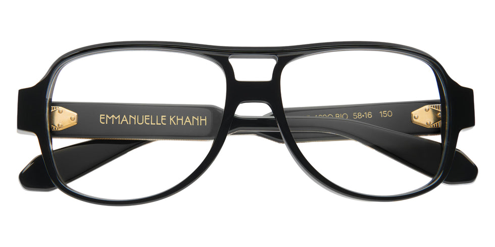 Emmanuelle Khanh® MIRAGE Eyeglasses EK MIRAGE-169O 58 - Noir Cristal Bio - Or