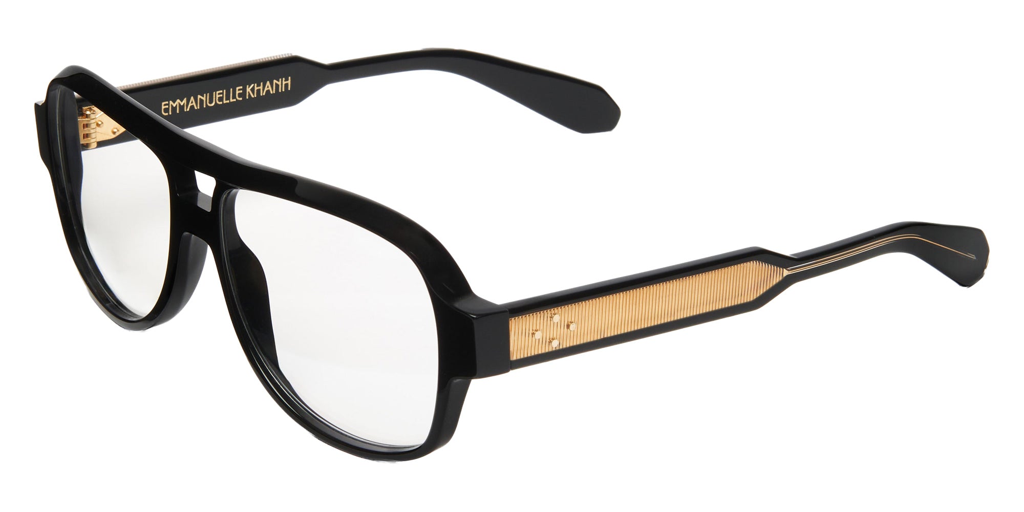 Emmanuelle Khanh® MIRAGE Eyeglasses EK MIRAGE-169O 58 - Noir Cristal Bio - Or