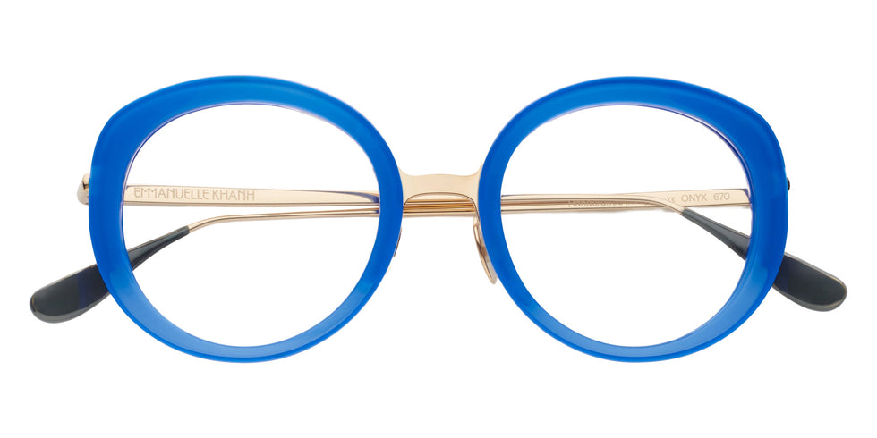 Emmanuelle Khanh® ONYX Eyeglasses EK ONYX-670 49 - Glossy Klein