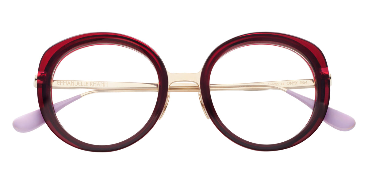 Emmanuelle Khanh® ONYX Eyeglasses EK ONYX-954 49 - Cristal Framboise