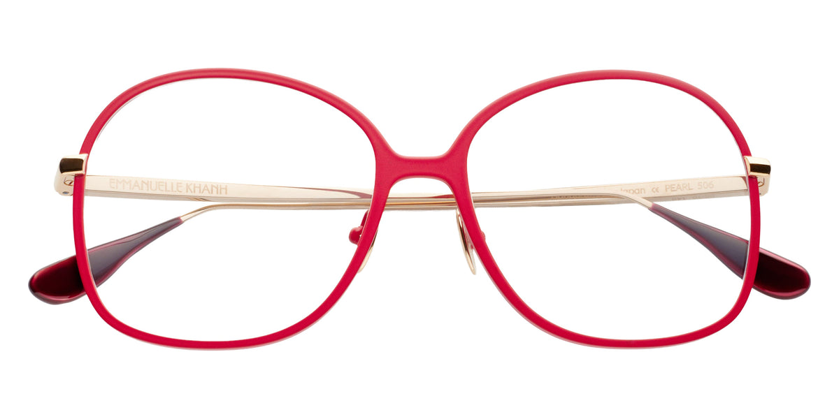 Emmanuelle Khanh® PEARL Eyeglasses EK PEARL-506 55 - Glossy Rouge