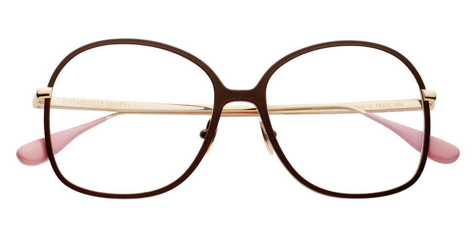 Emmanuelle Khanh® PEARL Eyeglasses EK PEARL-966 55 - Laque Chocolat