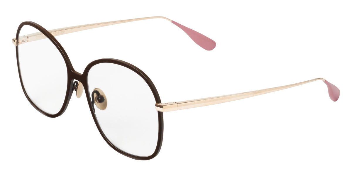Emmanuelle Khanh® PEARL Eyeglasses EK PEARL-966 55 - Laque Chocolat