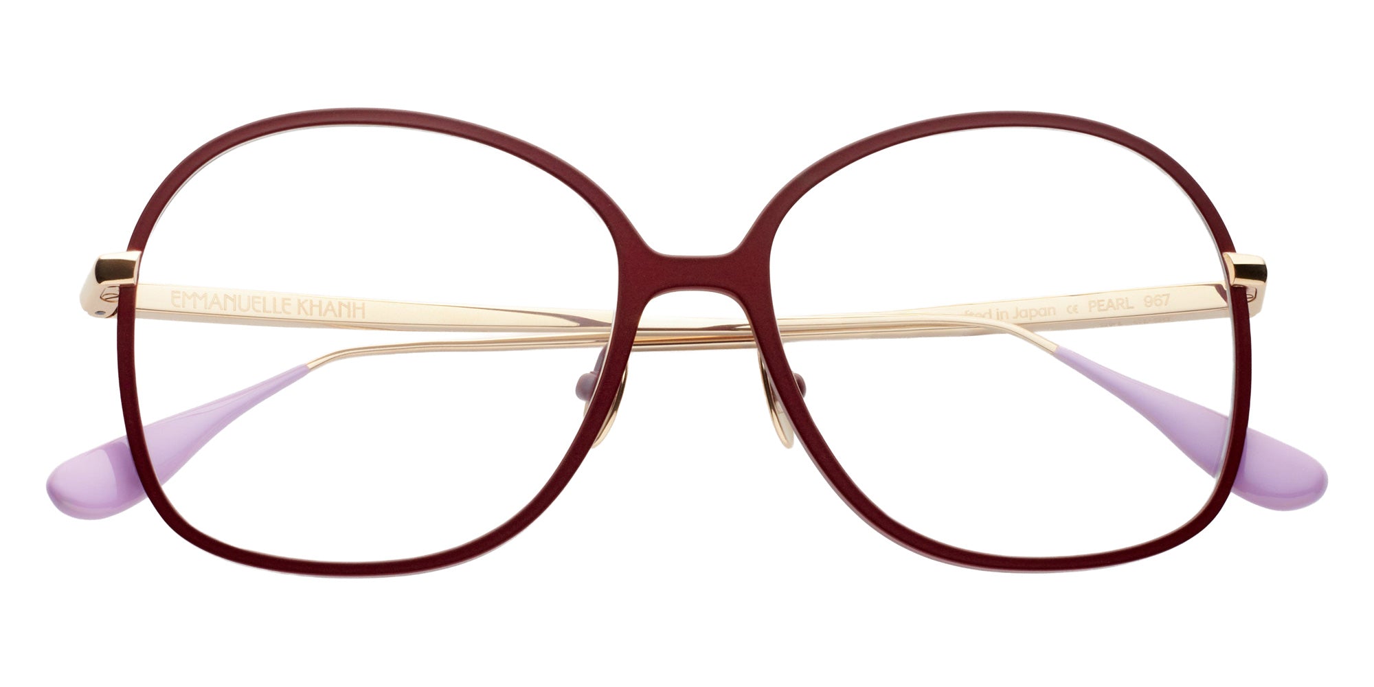 Emmanuelle Khanh® PEARL Eyeglasses EK PEARL-967 55 - Laque Griotte