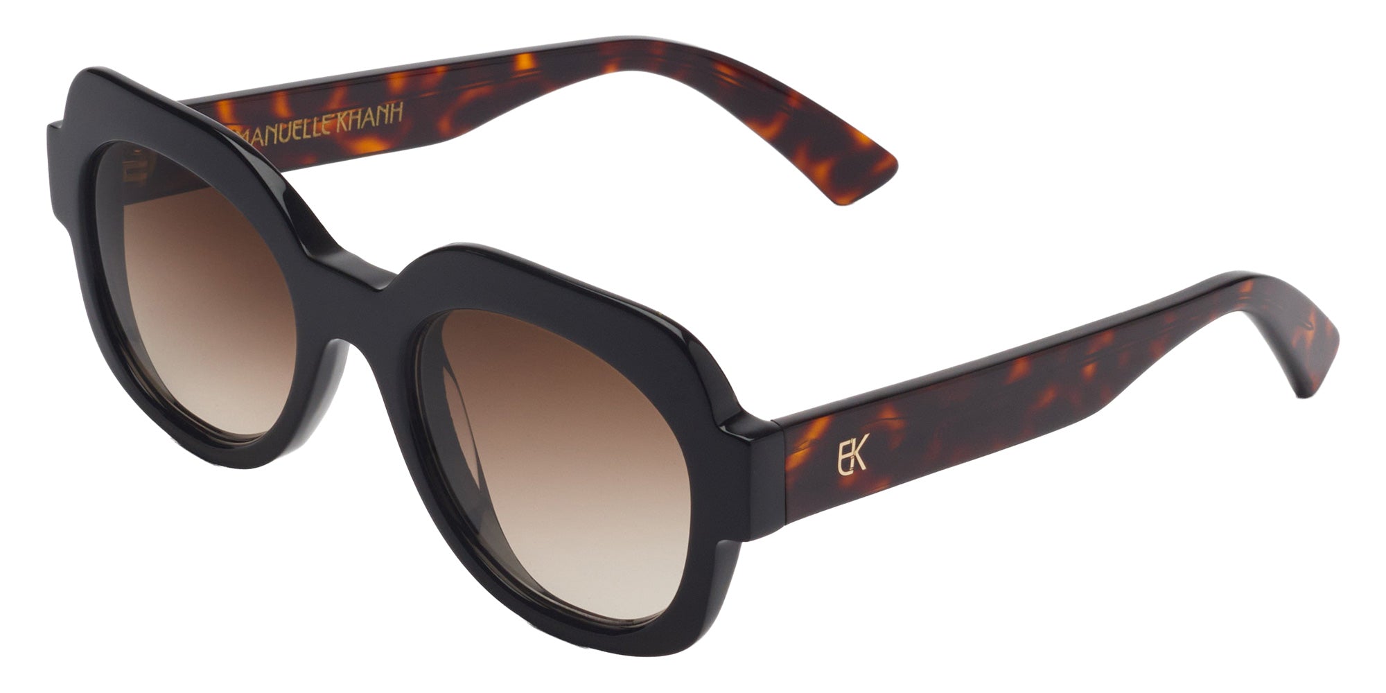 Emmanuelle Khanh® SATIN Sunglasses EK SATIN-16-18 51 - Noir - Ecaille Foncee
