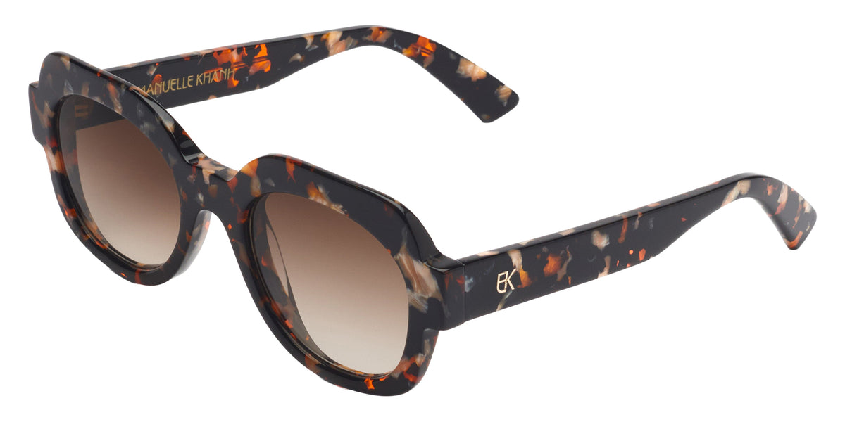 Emmanuelle Khanh® SATIN Sunglasses EK SATIN-55 51 - Noir Eclat Orange Nacre
