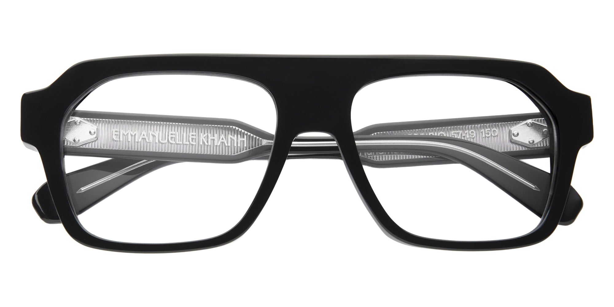 Emmanuelle Khanh® SATURN Eyeglasses EK SATURN-169A 57 - Noir Cristal Bio - Ar