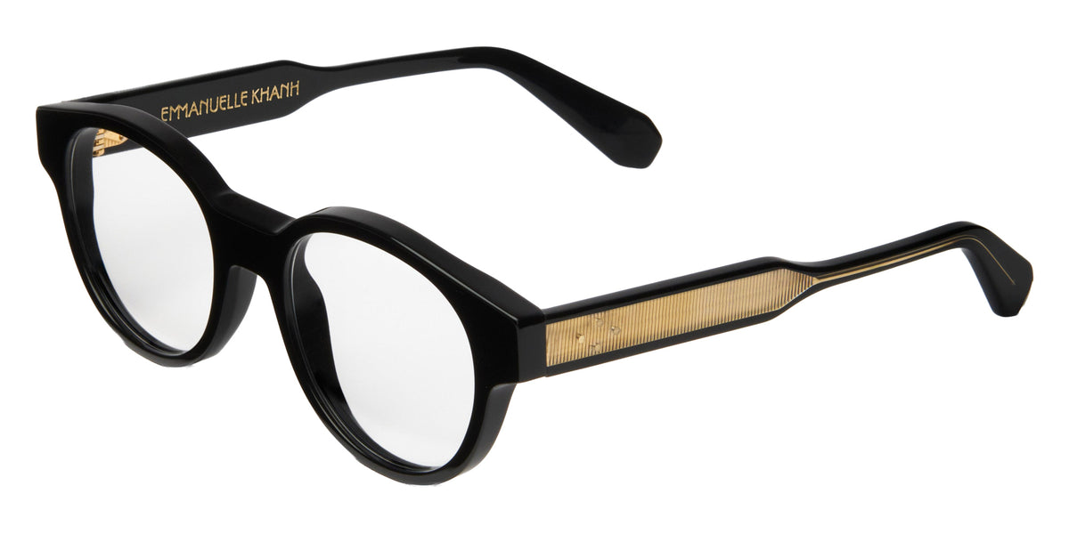 Emmanuelle Khanh® STORM Eyeglasses EK STORM-169O 52 - Noir Cristal Bio - Or