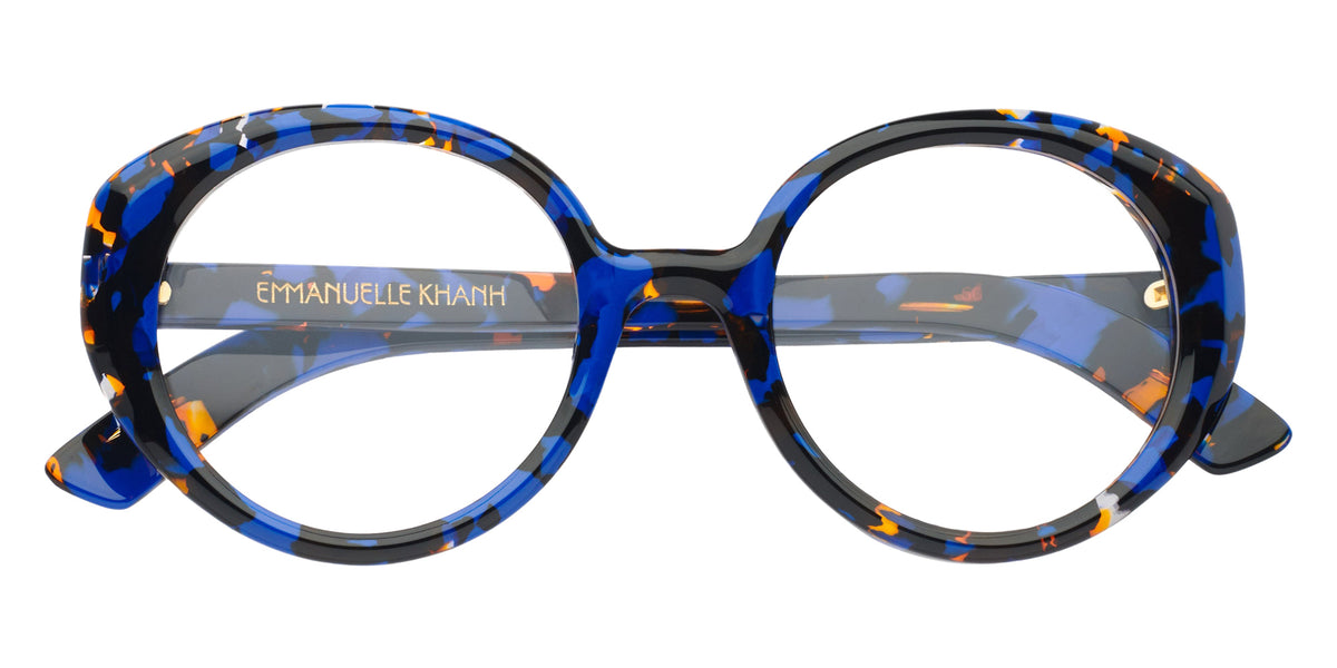 Emmanuelle Khanh® VELVET Eyeglasses EK VELVET-91 50 - Bleu Mouchete