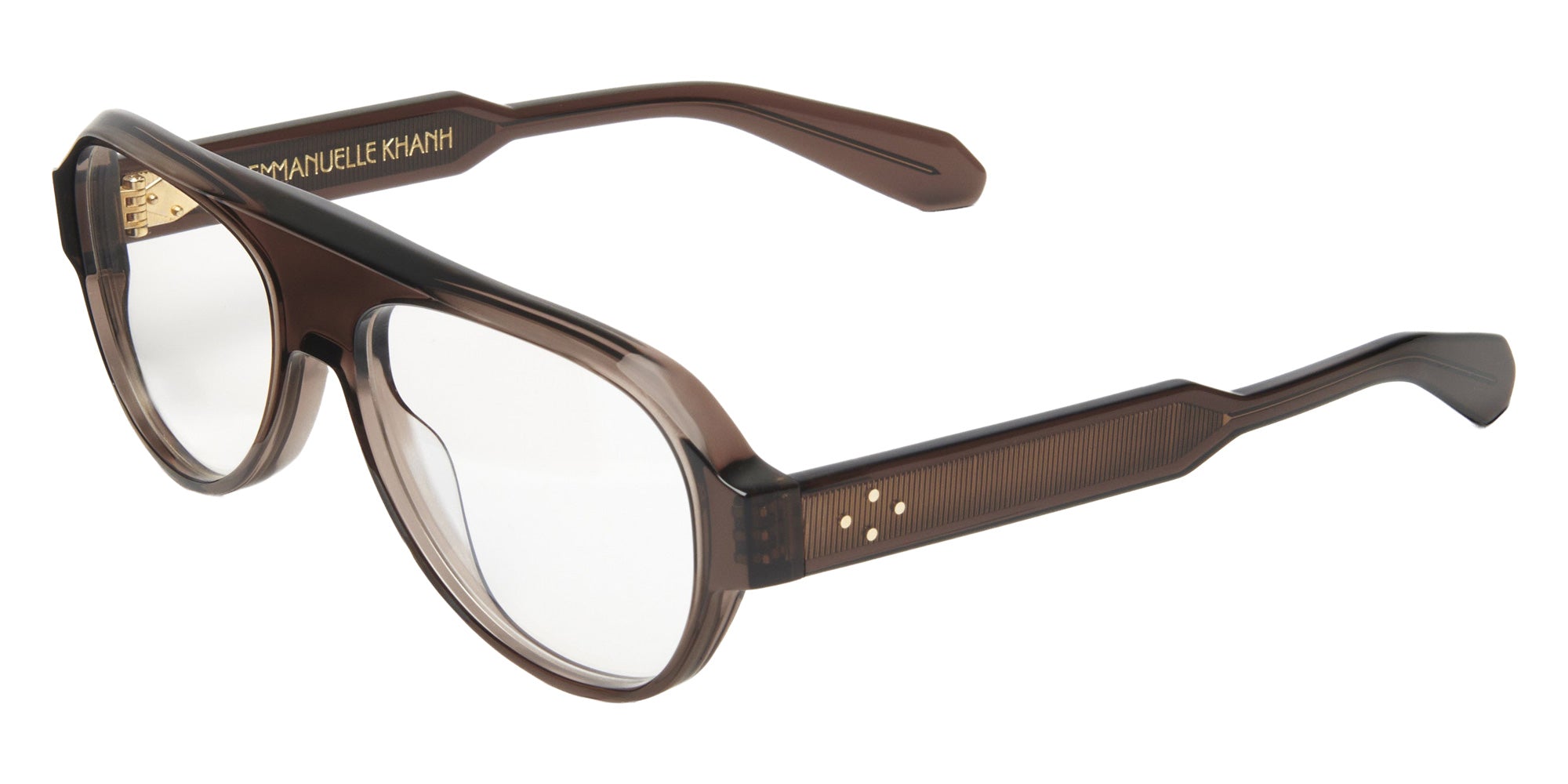 Emmanuelle Khanh® ZEPHYR Eyeglasses EK ZEPHYR-317 57 - Brun Cristal