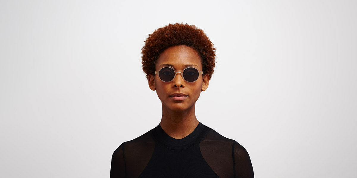 Mykita® ESBO MYK ESBO C101 Matte Champagne/Glossy Gold / Polarized Pro Hi-Con Grey 48 - C101 Matte Champagne/Glossy Gold / Polarized Pro Hi-Con Grey Sunglasses