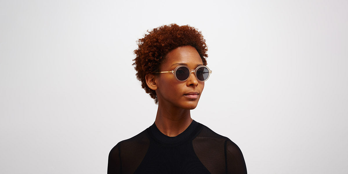 Mykita® ESBO MYK ESBO C101 Matte Champagne/Glossy Gold / Polarized Pro Hi-Con Grey 48 - C101 Matte Champagne/Glossy Gold / Polarized Pro Hi-Con Grey Sunglasses