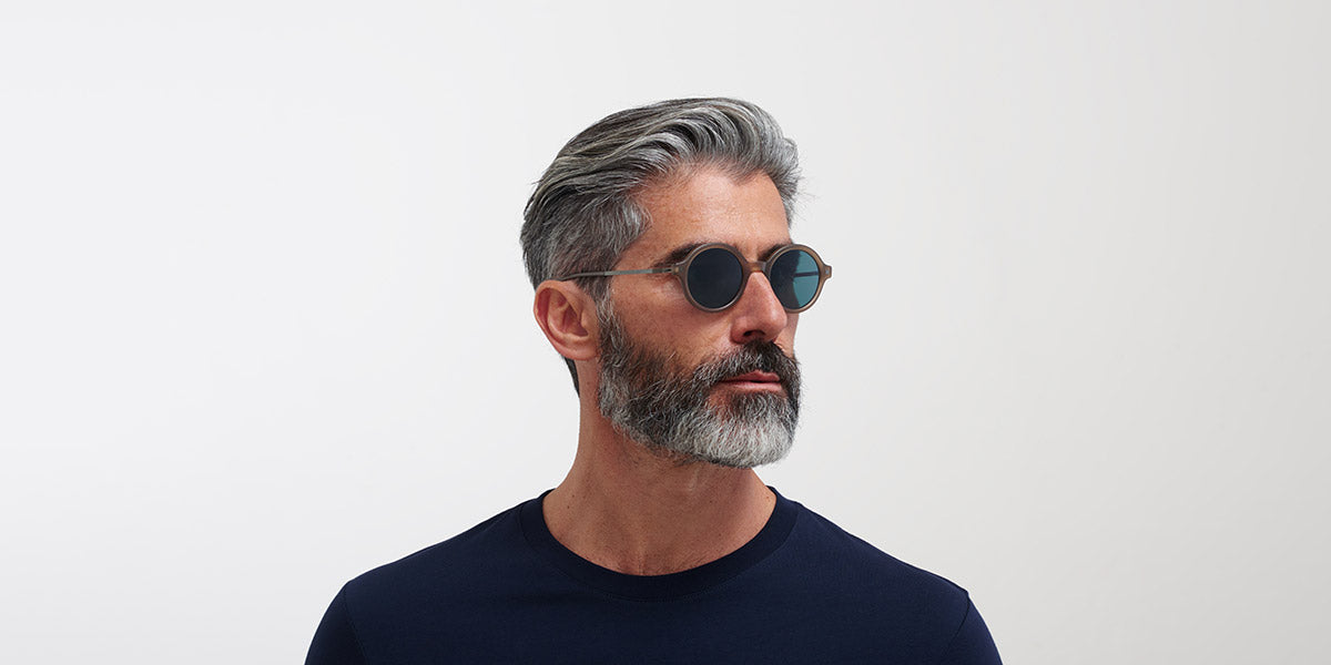 Mykita® ESBO MYK ESBO C106 Matte Taupe/Shiny Graphite / Polarized Pro Ocean Blue 48 - C106 Matte Taupe/Shiny Graphite / Polarized Pro Ocean Blue Sunglasses