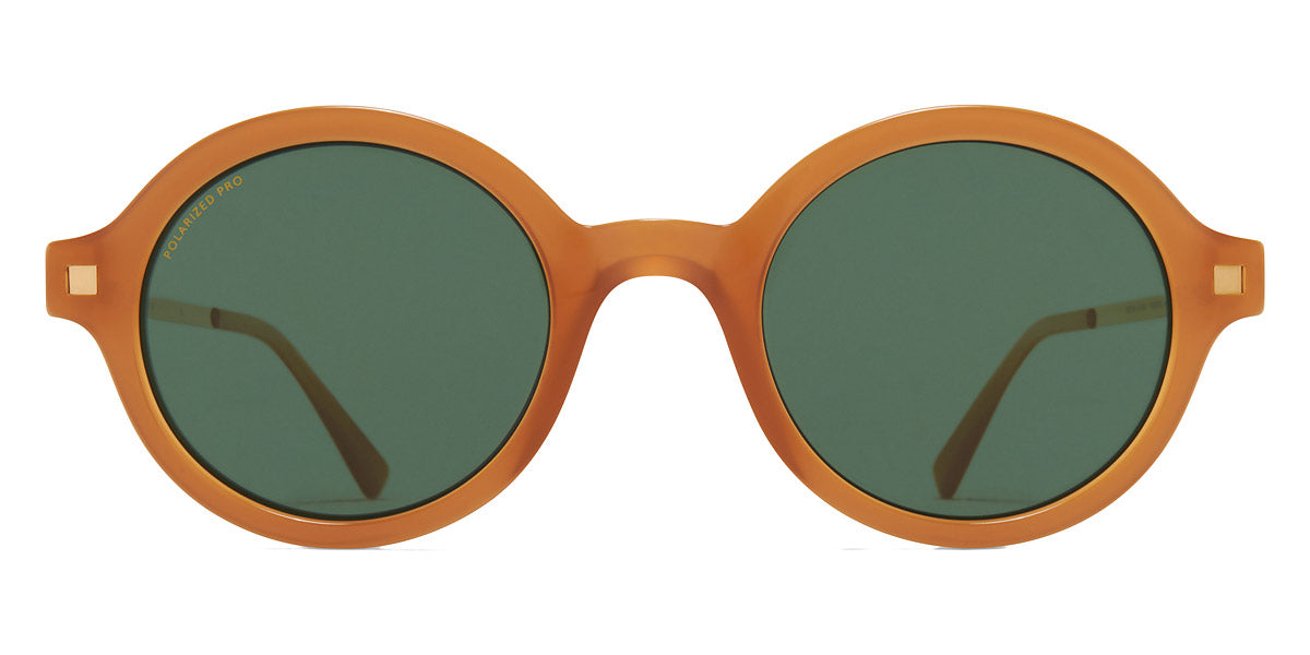 Mykita® ESBO MYK ESBO C99 Brown Dark Brown/Glossy Gold / Polarized Pro Green 15 48 - C99 Brown Dark Brown/Glossy Gold / Polarized Pro Green 15 Sunglasses