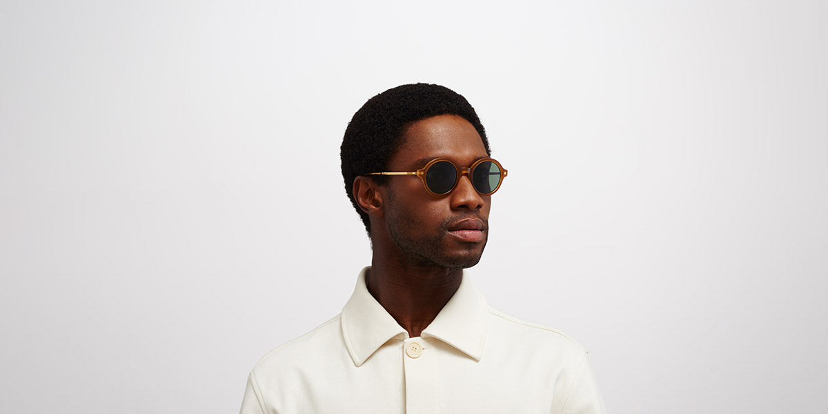 Mykita® ESBO MYK ESBO C99 Brown Dark Brown/Glossy Gold / Polarized Pro Green 15 48 - C99 Brown Dark Brown/Glossy Gold / Polarized Pro Green 15 Sunglasses